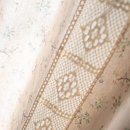 ENJOYBRIDAL Floral Curtains 96 Inch Length 2 Panels Crochet Lace Patchwork - Image 5