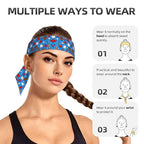 Men Women Novelty Sports Sweat Bands Hair Accessories for Sports Workout Shower, Elastic Multi Style Baseball Sports Hair Band Headdress