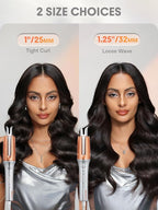 SHEGLAM Automatic Curling Iron 1 inch with 3 Temperatures Fast Heating, 2-Way Rotation, Automatic Shut-Off, Anti-Scald, Anti-Tangle Rotating for Hair Styling