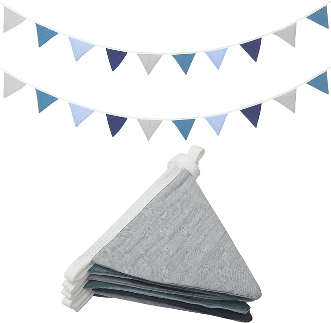 Oudain 2 Pcs Pennant Banner Flags Nursery Garland Triangle Bunting Flags by Oudain