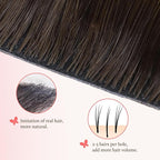 DOORES Clip in Hair Extensions Set 20 Inch 140g, 4pcs Invisi Edge Clip ins and 3pcs Classic Seamless Clip ins, Injected Virgin Real Human Hair Extensions Natural Invisible Straight, #1