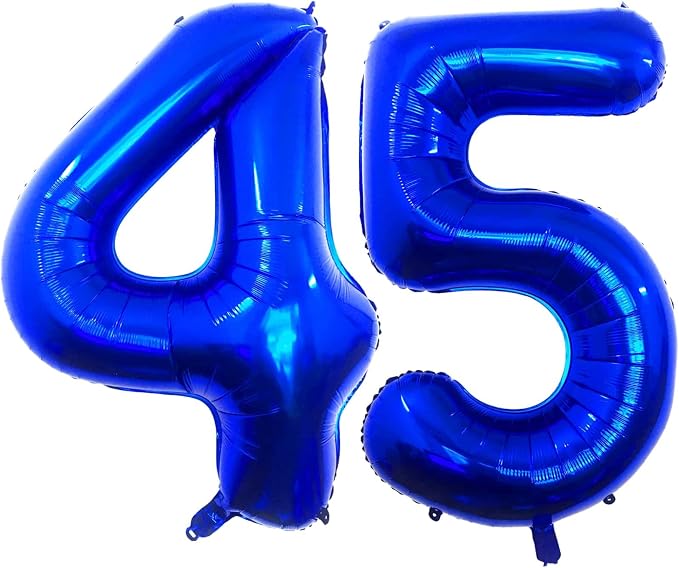 40 Inch Navy Blue 45 Balloons Giant Number 45 Balloons Navy Blue 45 Birthday by LHOAVWE