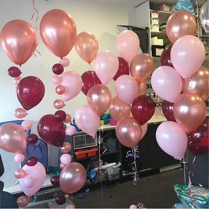 Burgundy Rose Gold Balloon - Image 4