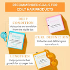 Function of Beauty Coily Hair Set with Shampoo, Conditioner & Add-In Booster Treatment - Curl Definition, Lengthen & Deep Condition Booster Shot to Enhance Shampoo, Conditioners & Hair Care Products