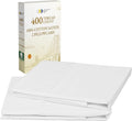 California Design Den King Size Pillowcase Set - 400 Thread Count, 100% Cotton Sateen, Set of 2 Pillow Covers, Soft and Breathable - Antique White