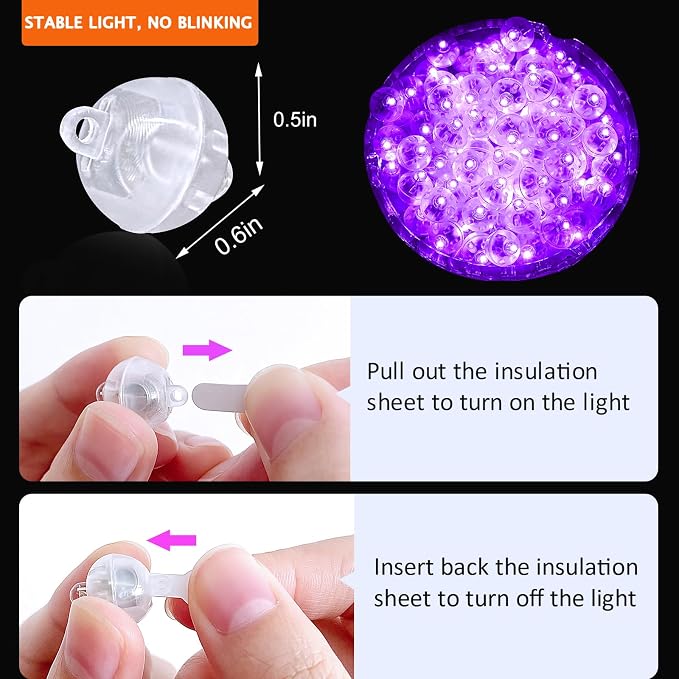 100PCs Balloon Lights, Long Standby Time Mini Ball Light, Mini Led Lights - Image 3