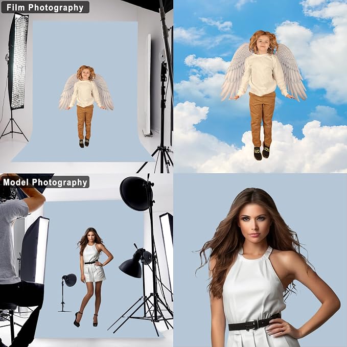 Dusty Blue Photography Backdrop - Image 3