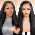 Arabella Hair 13x6 Lace Front Wigs Human Hair 210% Density Glueless Wig Human Hair 100% Straight Human Hair Wigs 12A Pre Plucked Pre-Bleached Pre-Cut Glueless Wig (18inch,13x6 Straight Hair)