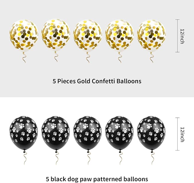 Dogs Brithday Decorations Its My Bday Mother Puppers Banner Glitter Black Gold - Image 5