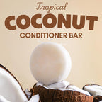 Muun Coconut Conditioner Bar (Pack of 2) - Rich Nourishing & Volumizing - Hair Moisturizing & Strengthening Solid Soap Bar, Plastic-Free, Silicone & Sulfate Free - For Damaged & Oily Hair.