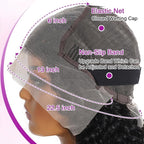 13X6 Deep Curly HD Lace Frontal Wig Human Hair Pre Plucked 210% Density Deep Wave Wigs for Women Wet and Wavy Glueless Lace Front Wig Natural Color 20Inch