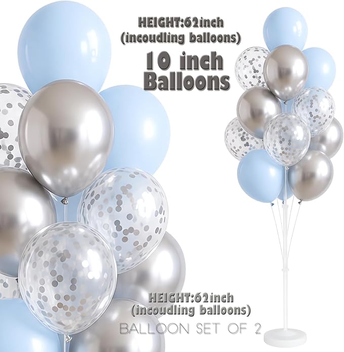 Baby Blue Balloon Column Stand Kit Set 2 - Image 3