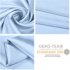 100% Mulberry Silk Pillowcases Set of 2 for Hair and Skin and Super Soft and Breathable King Size Nature Silk Pillowcases (King, Blue)