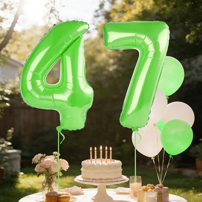 40 Inch Number 47 Balloons for 47th Birthday Party Decorations, 0-100 Fruit - Image 3