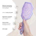 AIMIKE Glacier Detangling Brush, Pain-Free Detangler Brush for Curly Hair Wet & Dry Use, Glide Through Tangles with Ease, Vented Hairbrush for Women's 2c to 4c Curls, Purple