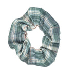 Colorful Plaid Bandana Scrunchies - 6PCS Hair Ties for Women (Assorted Patterns)