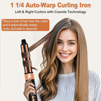 Hair Styler Hair Dryer Brush - 110,000 RPM High-Speed Hot Air Styler,Multi Stylers with Auto-Wrap Curler, Professional Blow Dryer Brush for Fast Curling Volumizing Styling (Black-Caramel)