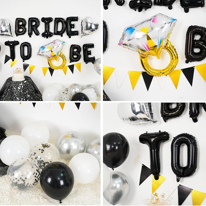 Black and Silver Bachelorette Party Decorations - Image 4