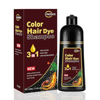 Dark Wine Red Hair Dye Shampoo 3 in 1 for Gray Coverage, Long-Lasting Hair Color Shampoo for Women & Men, Champu Para Canas Mujer Easy to Use At Home 500ML