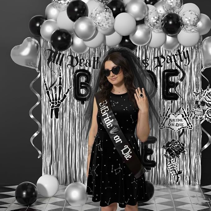 Bride or Die Bachelorette Party Decorations 100pcs - Image 5