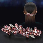 Hair Clips for Women, Rhinestone Bridal Hair Barrettes with Crystal Accents, Sparkly Hair Pins for Wedding, Bride & Long Hair, Formal Evening Hair Accessories
