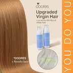 DOORES Seamless Clip in Hair Extensions - Medium Auburn, 22 Inch, 150g, 7pcs - Invisi Edge, Human Hair, Natural, Straight, Long