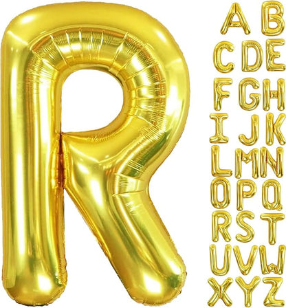 40 Inch Letter Foil Balloons Gold by Aeniaza