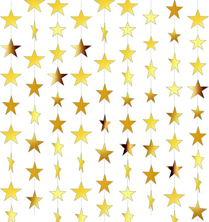 6PCS Gold Star Garland Decorations by Unknown