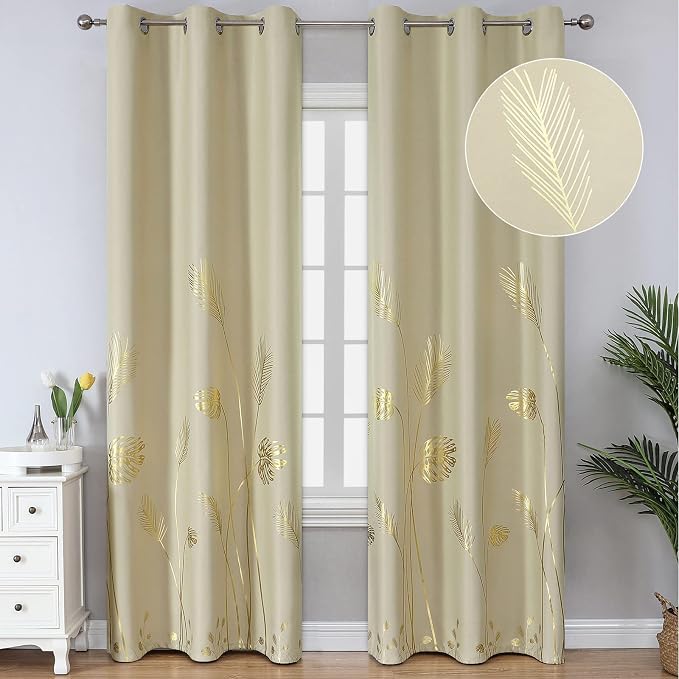 Room Darkening Curtains White Window 84 Inches Long Thermal Insulated Grommet by ESTELARTEXTILER