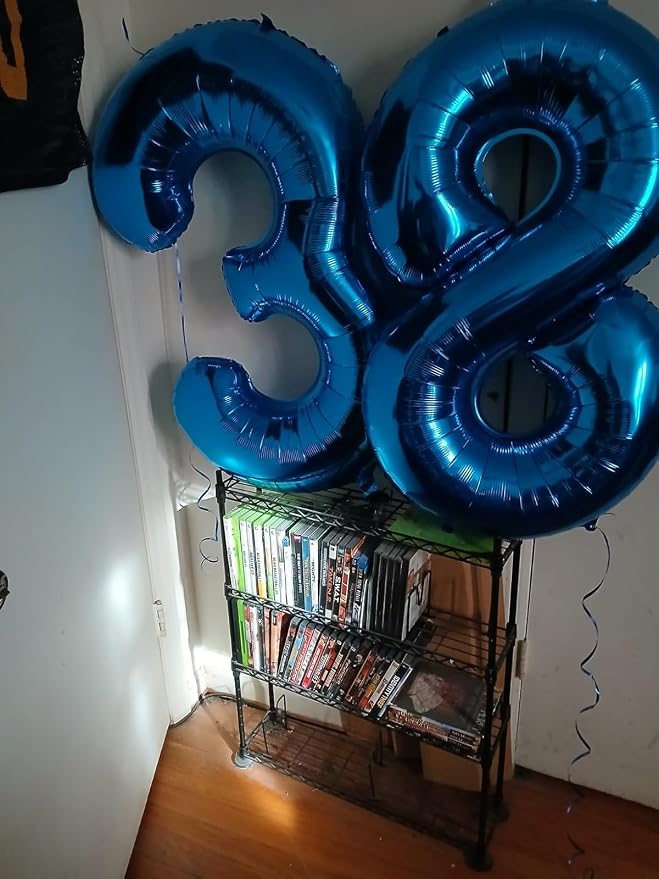 Numbers 27 Balloon 40Inch Blue Balloons - Image 3