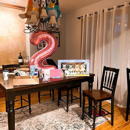 Pastel Pink 2 Balloons, 40 Inch Large Light Pink Foil Number Balloons 0-10 - Image 5