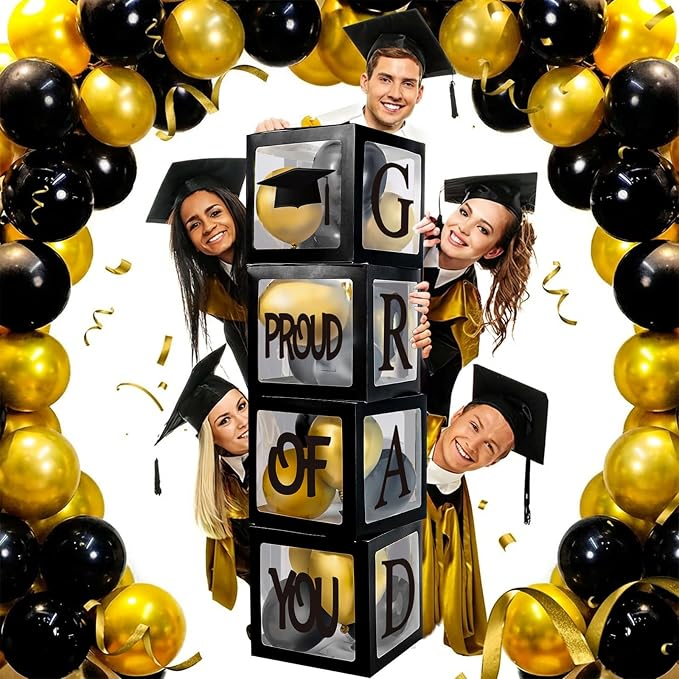 Graduation Decorations 2026, PROUD OF YOU, Class of 2026 and 130pcs Black and - Image 6