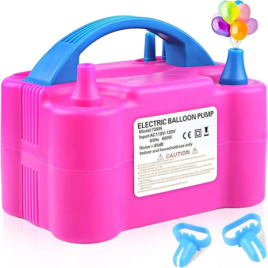 Balloon Pump Electric, 110V 600W Balloon Blower Inflator Dual Nozzle Air Pump by QIPUMP