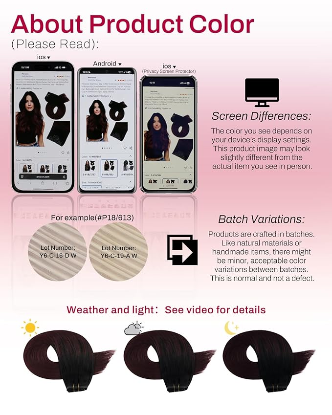Moresoo Seamless Clip in Hair Extensions Ombre Black to Burgundy Seamless Hair Extensions Clip ins Human Hair Balayage Black to Red Wine PU Weft Human Hair Clip in Extensions 7pcs 120g 18inch