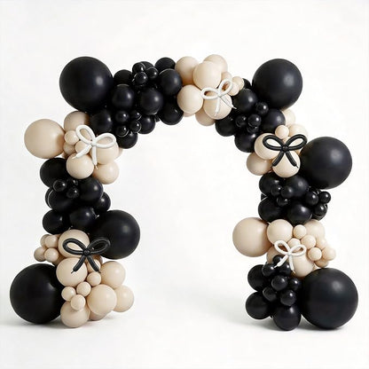 Black and White Balloon Garland Arch Kit 114pcs, Bow Balloon Garland Kit 5 10 - Image 3