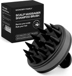 Silicone Scalp Scrubber for Dandruff – Serum, Balm, & Hair Oil Applicator – Scalp Massager Hair Growth for Men, Women – Shampoo Massager Brush or Head Scratcher – Alternative to Shower Comb (Black)