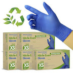 Jointown Biodegradable Nitrile Exam Gloves, Disposable Medical Surgical Gloves, Violet Blue Nitrile Glove, Latex Free, Food Safe, 1000 Count, XSmall