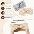 12 Pcs Stretchy Sport Headbands for Women,Absorbed Sport Headband Soft Twist Knotted Headbands for Yoga, Workout Daily Life