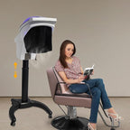7-Color Hair Steamer, 700w Professional Standing Steam Machine with Adjustable Height, Hair Color Processing Steamer for Salons, Barbershops (White)