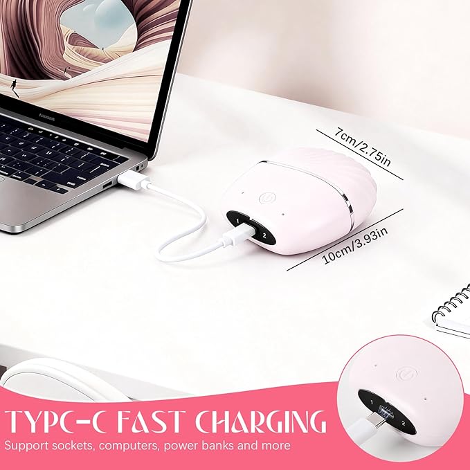 Mini Straightener, New Cordless Rechargeable Portable Hair Straightener Brush, 3-Speed Temperature Control, Anti-Scald Shell, Lightweight & Portable Travel (White)