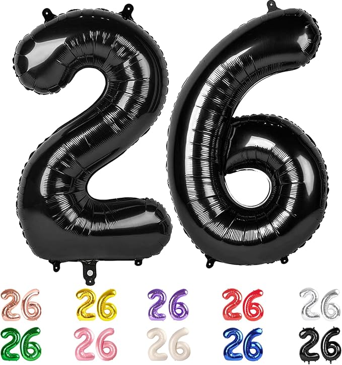 26 Balloon Numbers Large 40Inch by Mluchee