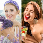 VELSCRUN Bandana Knotted Headbands for Women 12 Pack Gilrs Head Bands Fashion Solid Hair Band Non Slip for Womens Thin Thick Short Hair Face Wash Hair Accessories
