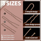 Teenitor Hair Nets For Buns, 3 Sizes Hair Bun Nets For Ballet Girls(12, 20, 28 Inch), 80pcs U Shape Bobby Pins and 40pcs Hairnets For Dance Buns Maker, Tan Brown