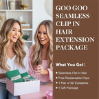 GOO GOO Clip in Hair Extensions Real Human Hair, Remy Human Hair Extensions Clip ins for Women, Natural Human Hair, 14inch 130g 9Pcs, 22F Light Golden Blonde
