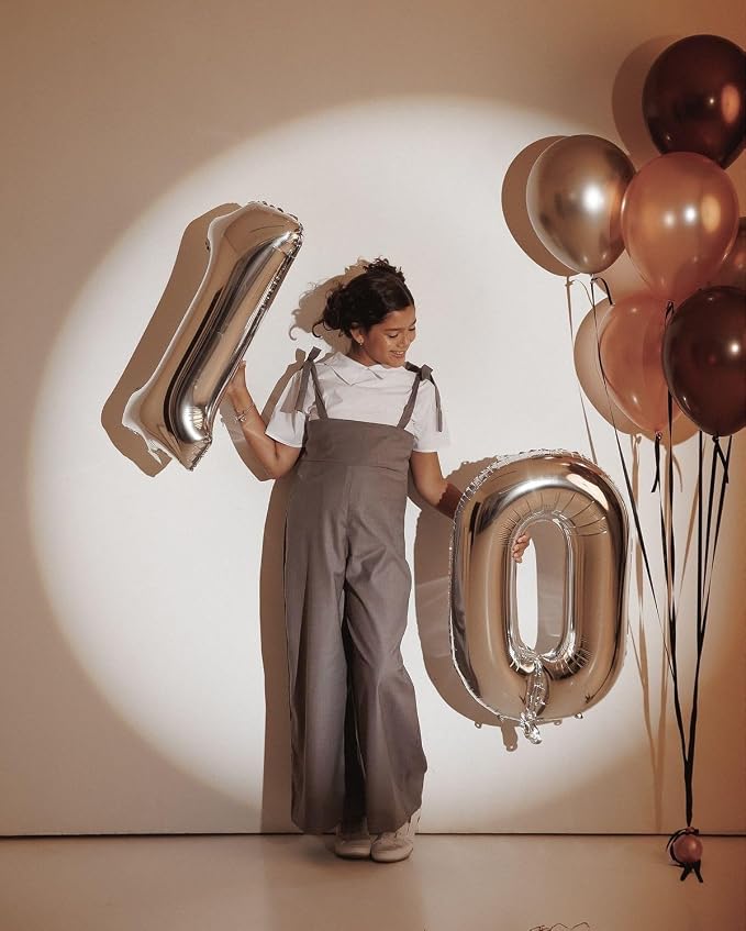 Number 30 Balloons 40 Inch Silver 30 Balloon - Image 2