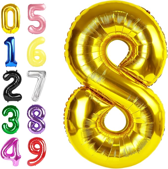 Number Balloons 40 Inch Gold 7 Balloon by Argthjy
