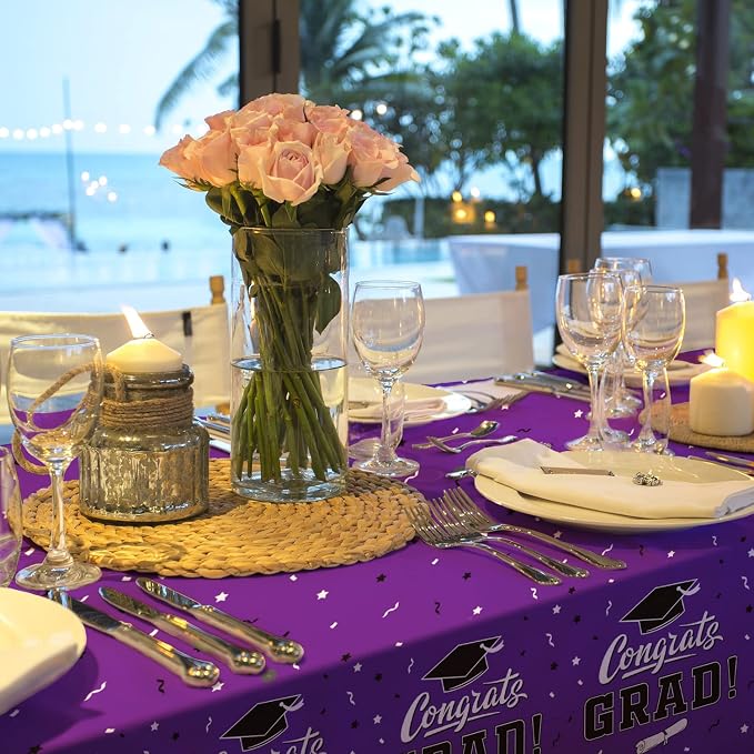 Graduation Party Decorations, Gongrats Grad Tablecover - Image 4