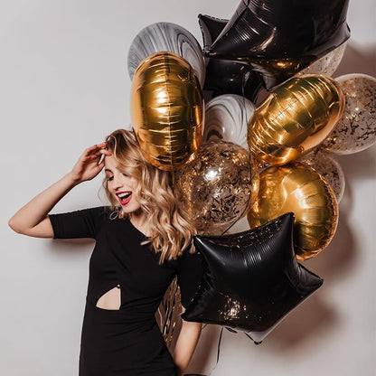 MEETINGU Black Star Balloons, Foil Mylar Balloons - Image 5