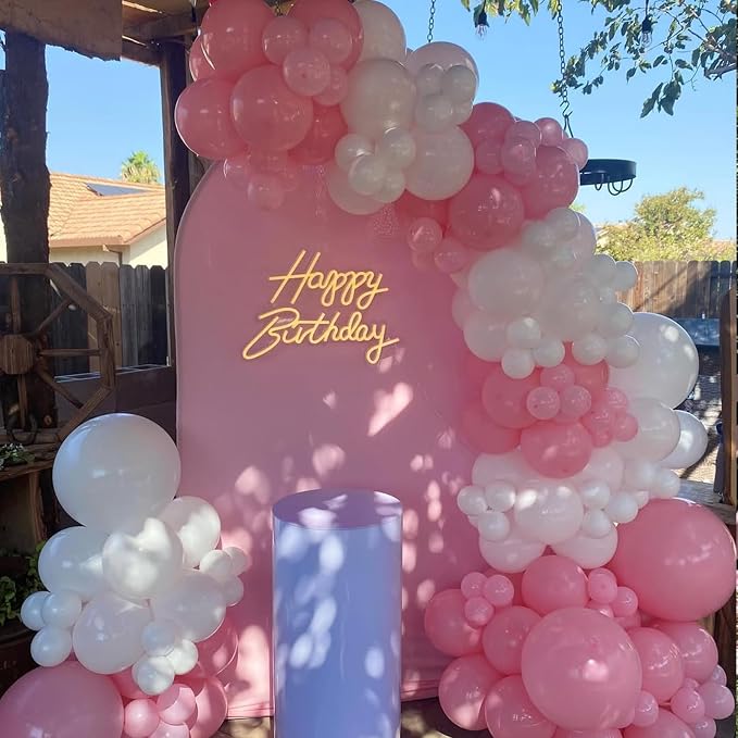 YMSZ Pink and White Balloons Arch Kit, Bridal Shower, Baby Shower, Valentines - Image 5
