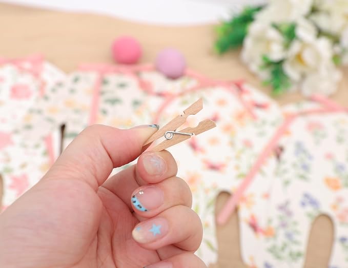 7pcs Neutral Baby Shower Bunting - Image 8